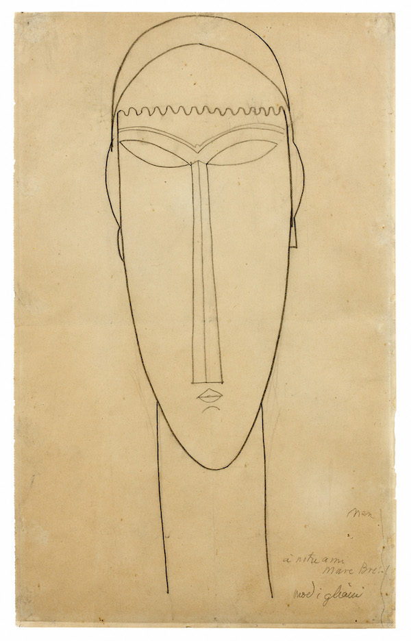 Amedeo Modigliani, Tête ou Tête de cariatide, circa 1911 1912 © Artcurial
