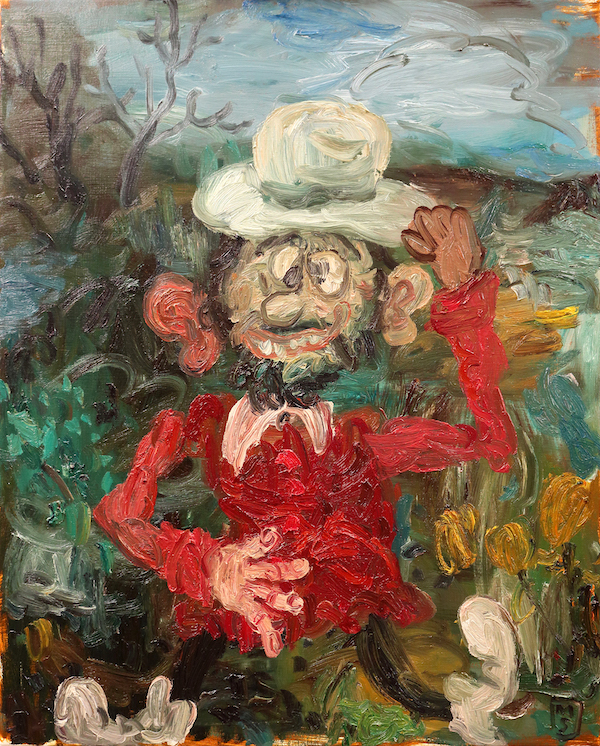 Matias Sanchez: Bonjour Monsieur Gauguin, 2013, Öl auf Leinwand, 81x65cm ©Galerie Zink