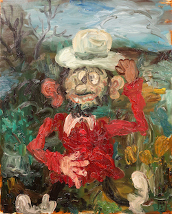 Matias Sanchez: Bonjour Monsieur Gauguin, 2013, Öl auf Leinwand, 81x65cm ©Galerie Zink